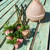 Ancien pied de lampe vase rose