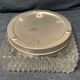 Vintage Flush Mount Square Glass Ceiling Lamp, Diamond Triangle Motif