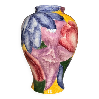 Hand-Painted Italian Ceramic Vase