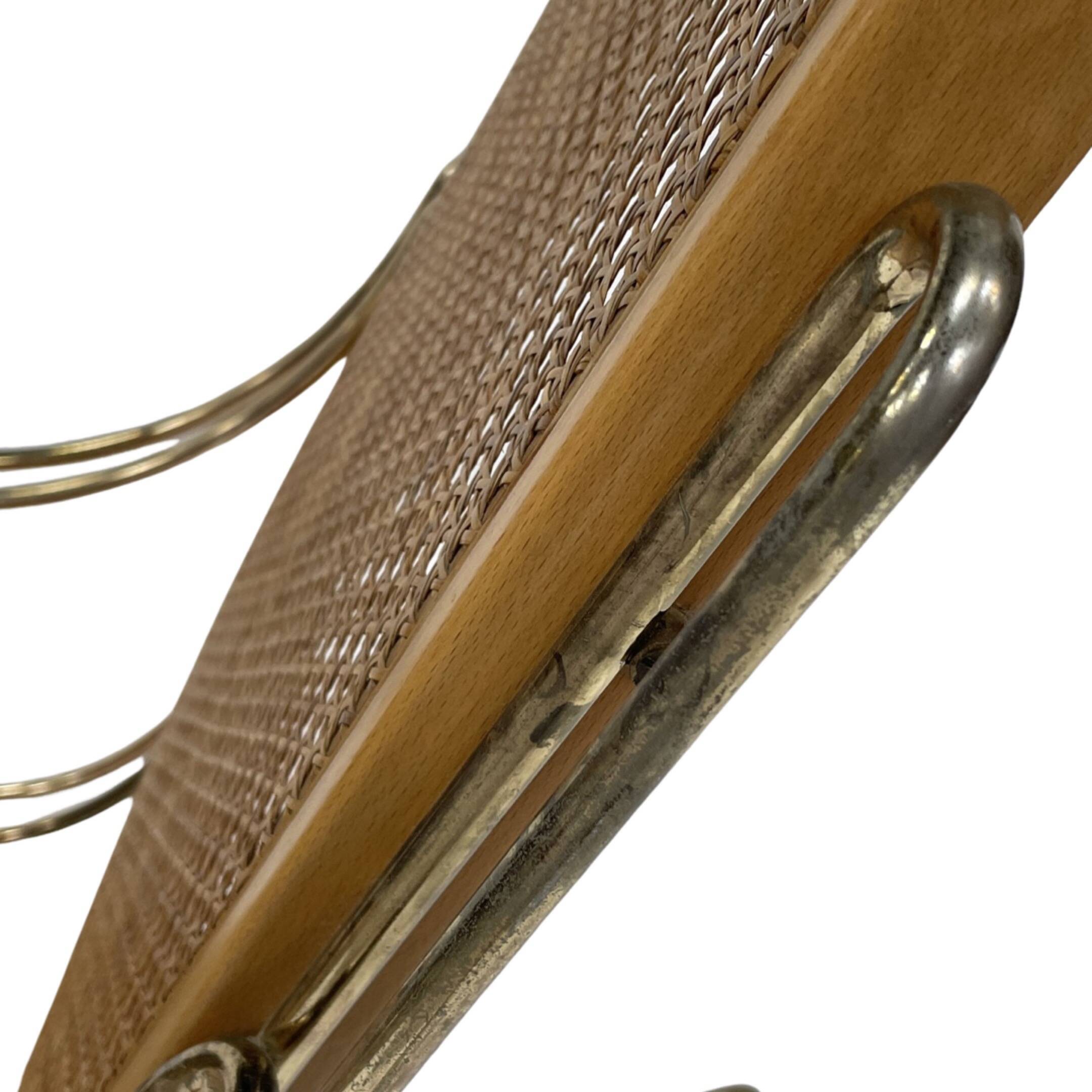 Vintage rocking chair brass bentwood design 1970s