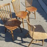 Series of 4 chairs bistro Baumann model Tacoma - 60s