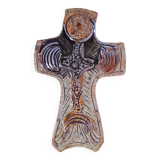 Cross in pyrite sandstone Corsica 70s