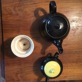 English teapot set with sugar bowl