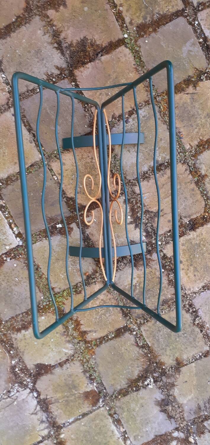 Wrought iron magazine rack from the 1950s