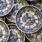 Set of 13 flat plates Lunéville KG