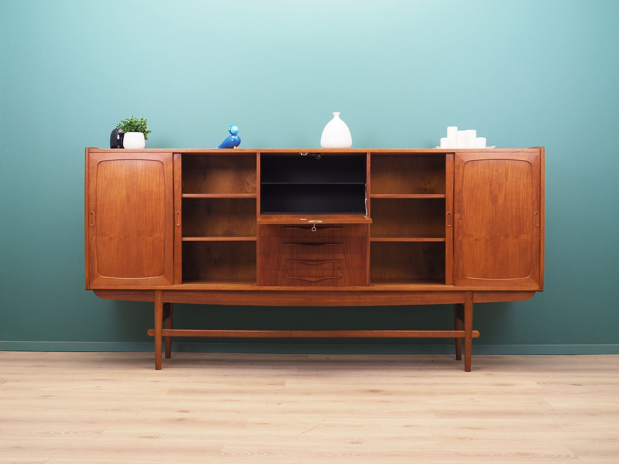 Panneau en teck, design danois, années 1960