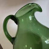 XXL pitcher vase in blown Empoli glass H40cm