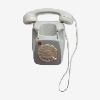 Téléphone jouet gris années 70