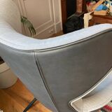 Bicolour armchair P22 Cassina designed by Patrick Norguet