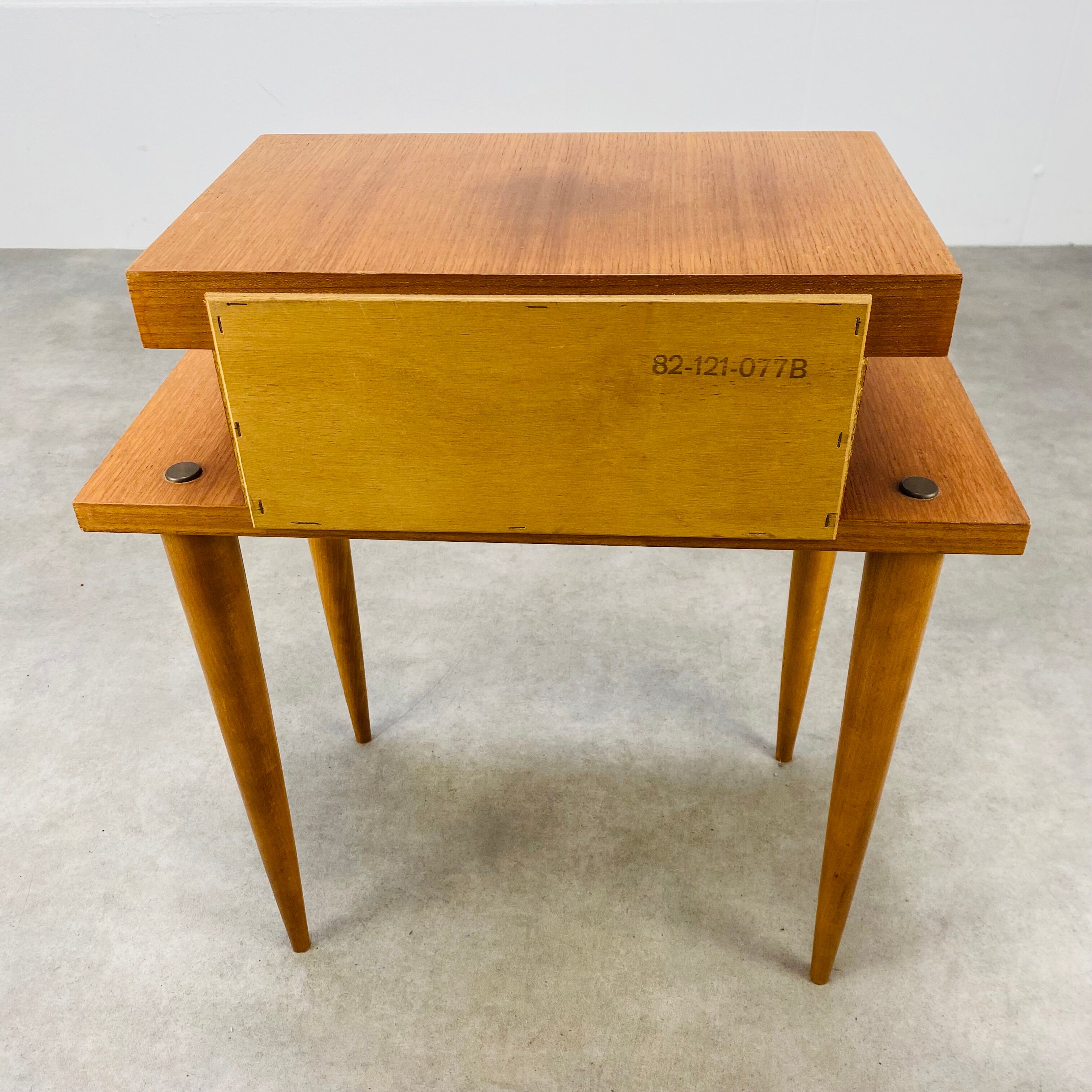 Scandinavian bedside table 50s blond wood