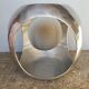 Brushed stainless steel pouffe design 1970