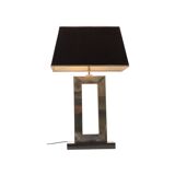 Lampe de table design Eichholtz Arlington en acier inoxydable avec base en granit 72 cm