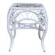 Peacock white rattan side table 1970