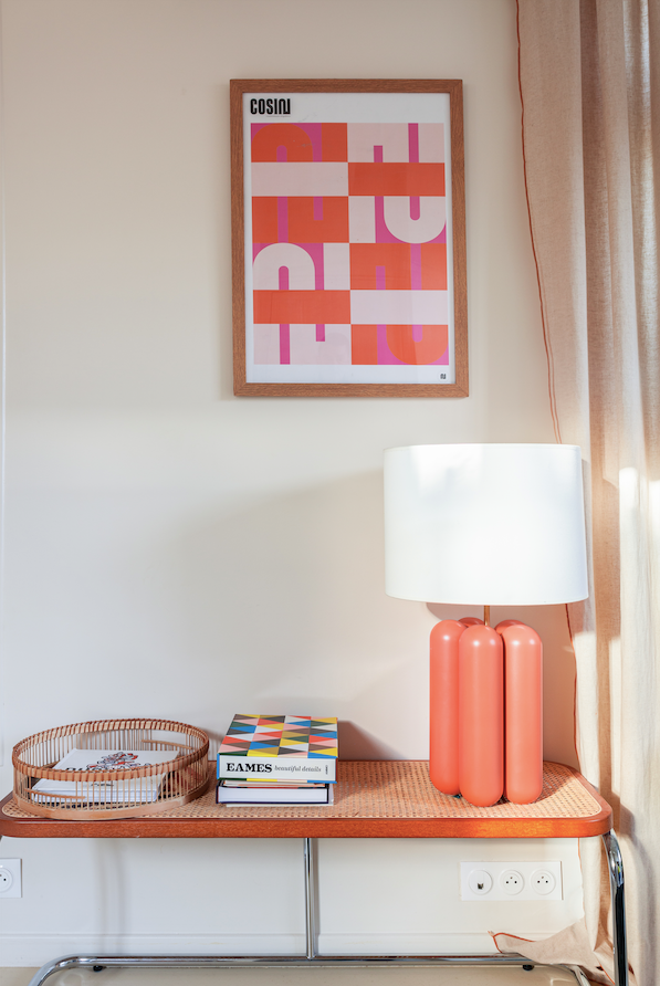 Lampe Charlotte corail coton Cosin Paris