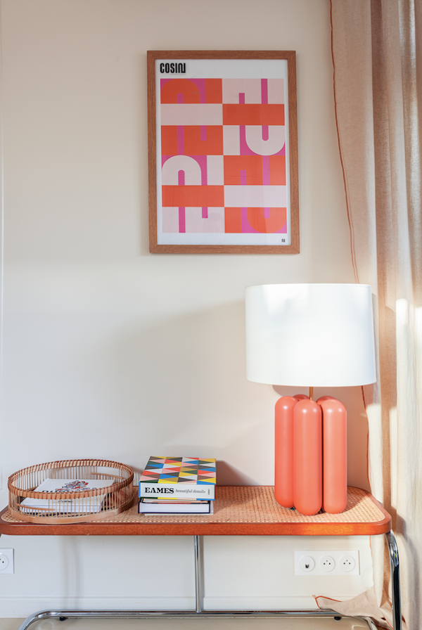 Lampe Charlotte corail coton Cosin Paris