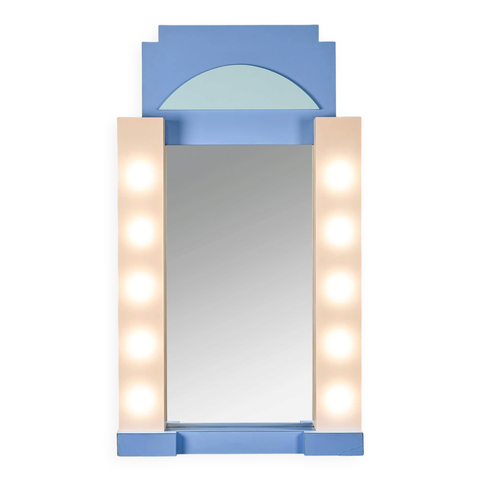 Polychrome wall mirror, France, circa 1980