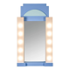 Polychrome wall mirror, France, circa 1980