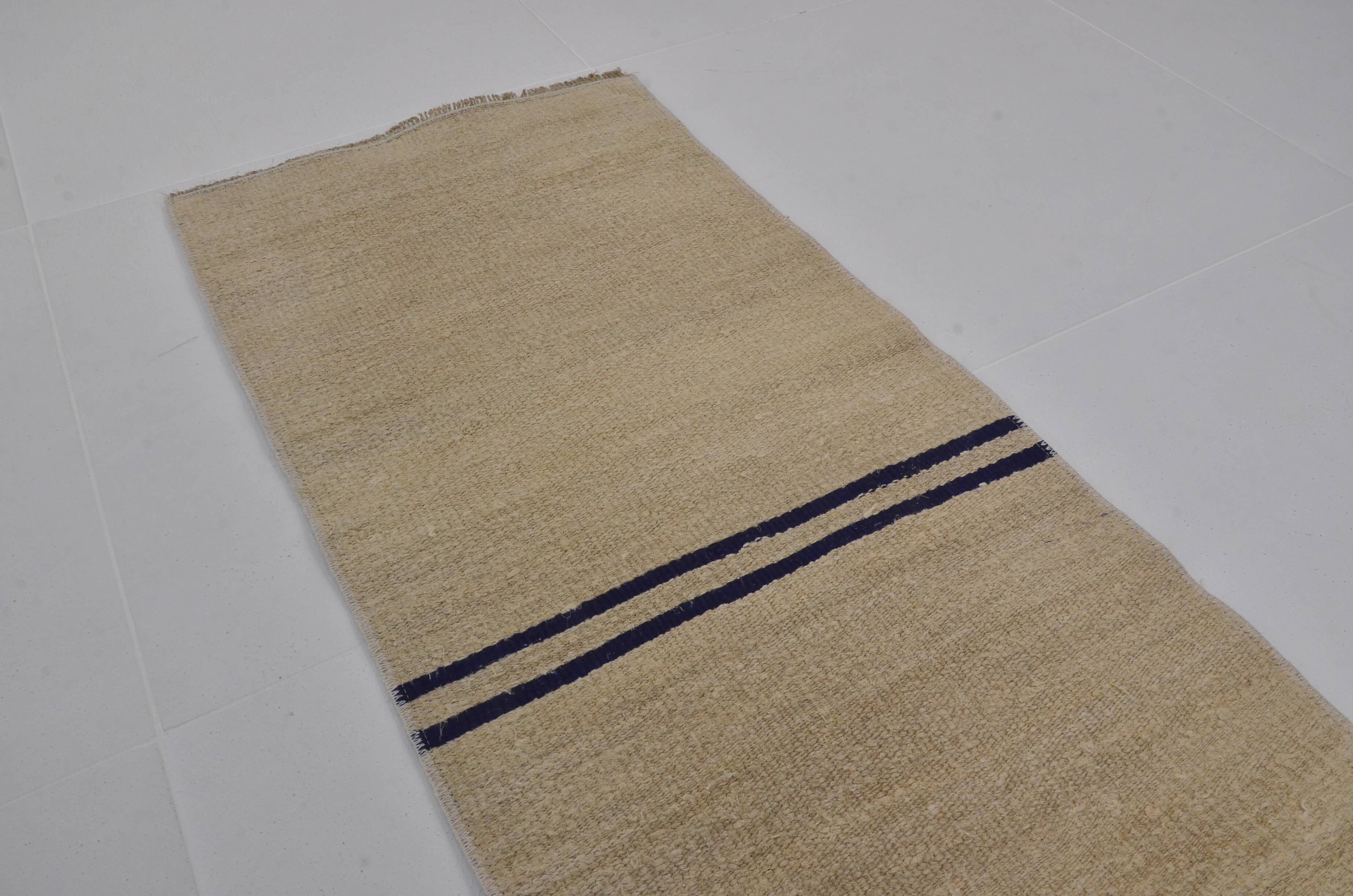 Off White Anatolian Hemp Kilim sku 3928