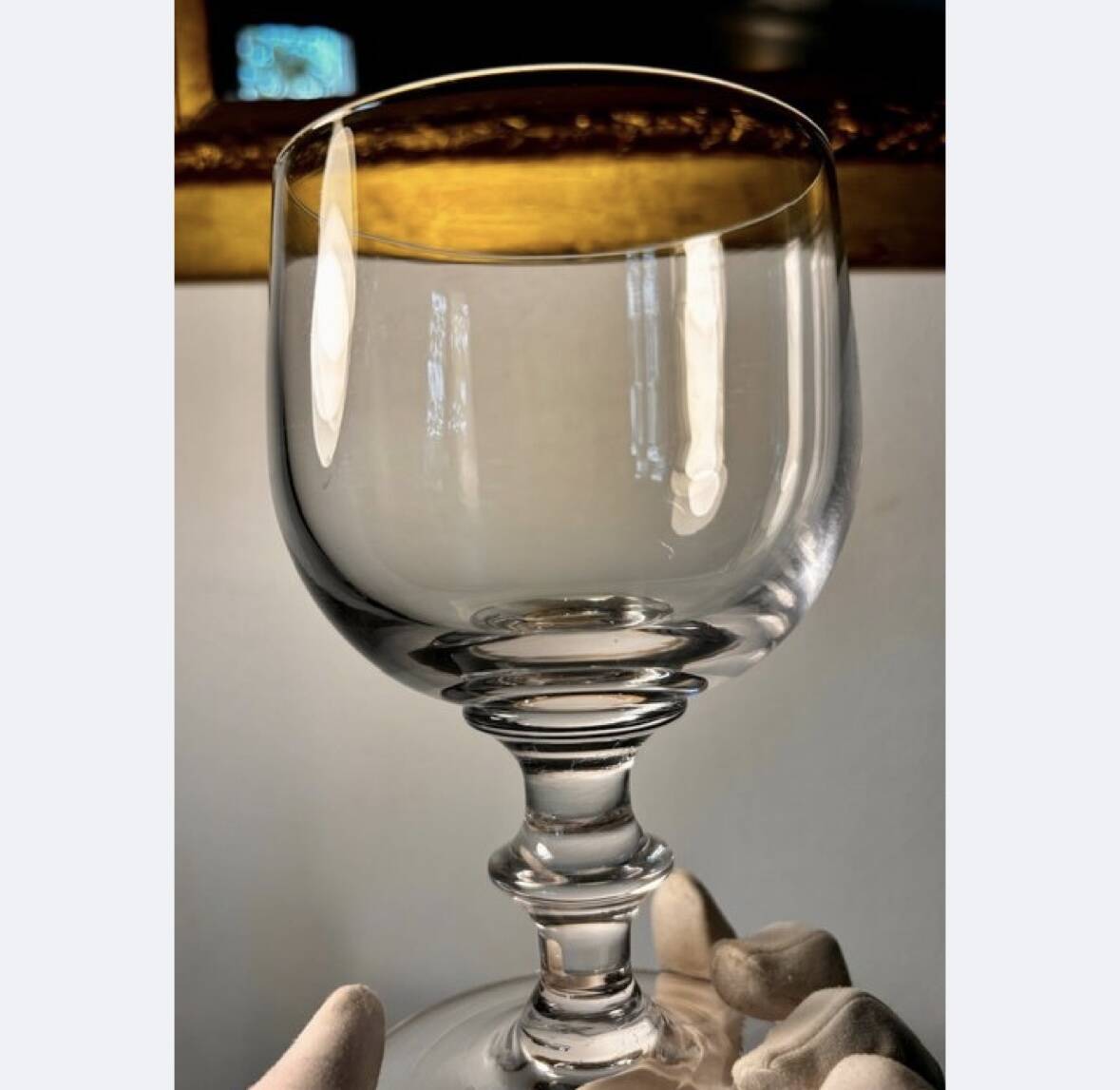 Large crystal beer or dessert glasses, 2 heights