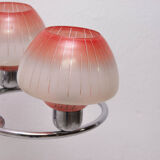 Lustre en chrome et verre, années 1950