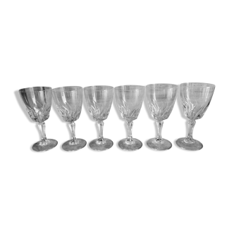 Lot de 6 verres à vin anciens