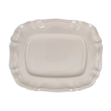 Rectangular dish with edged edge in Sarreguemines earthenware model Ivory