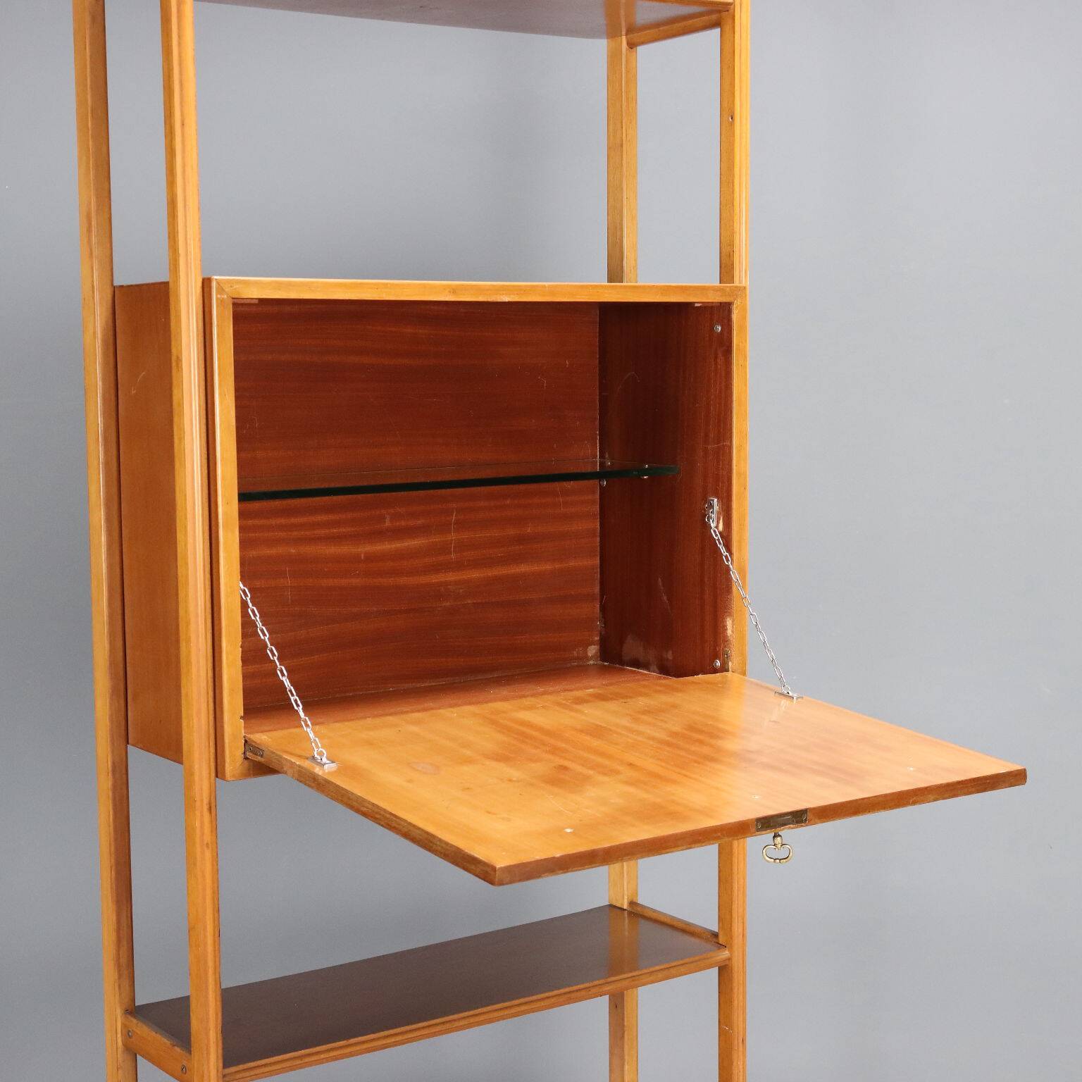 Bookcase with drop-down door 1960s