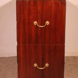 Military or Naval Chest of Drawers in Mahogany - 19th Century