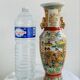 Antique Japanese Satsuma vase, 19th - early 20th century, decorated with geishas.