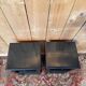 Pair of bedside tables — Art Deco style — Solid black stained oak