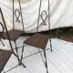 Set de 4 chaises en métal décor de poisson