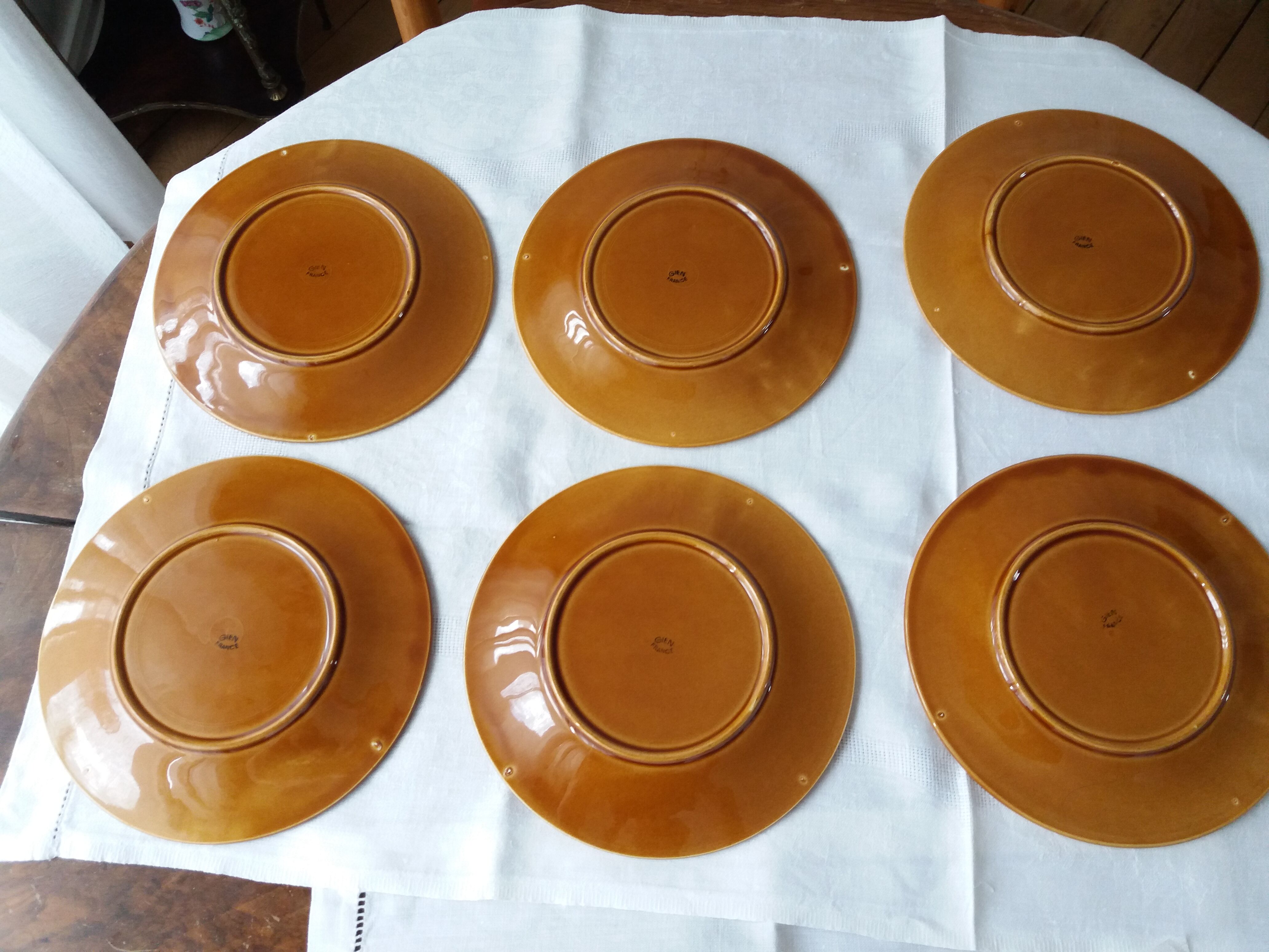 Six gien porcelain dabsin plates