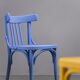 Set of 4 chairs in multicolor 50s vintage modern wood
