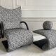 Armchair set and footrest vintage design line Roset Zen