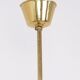 Vintage 6-arm chandelier in brass and milk glass, 1960s