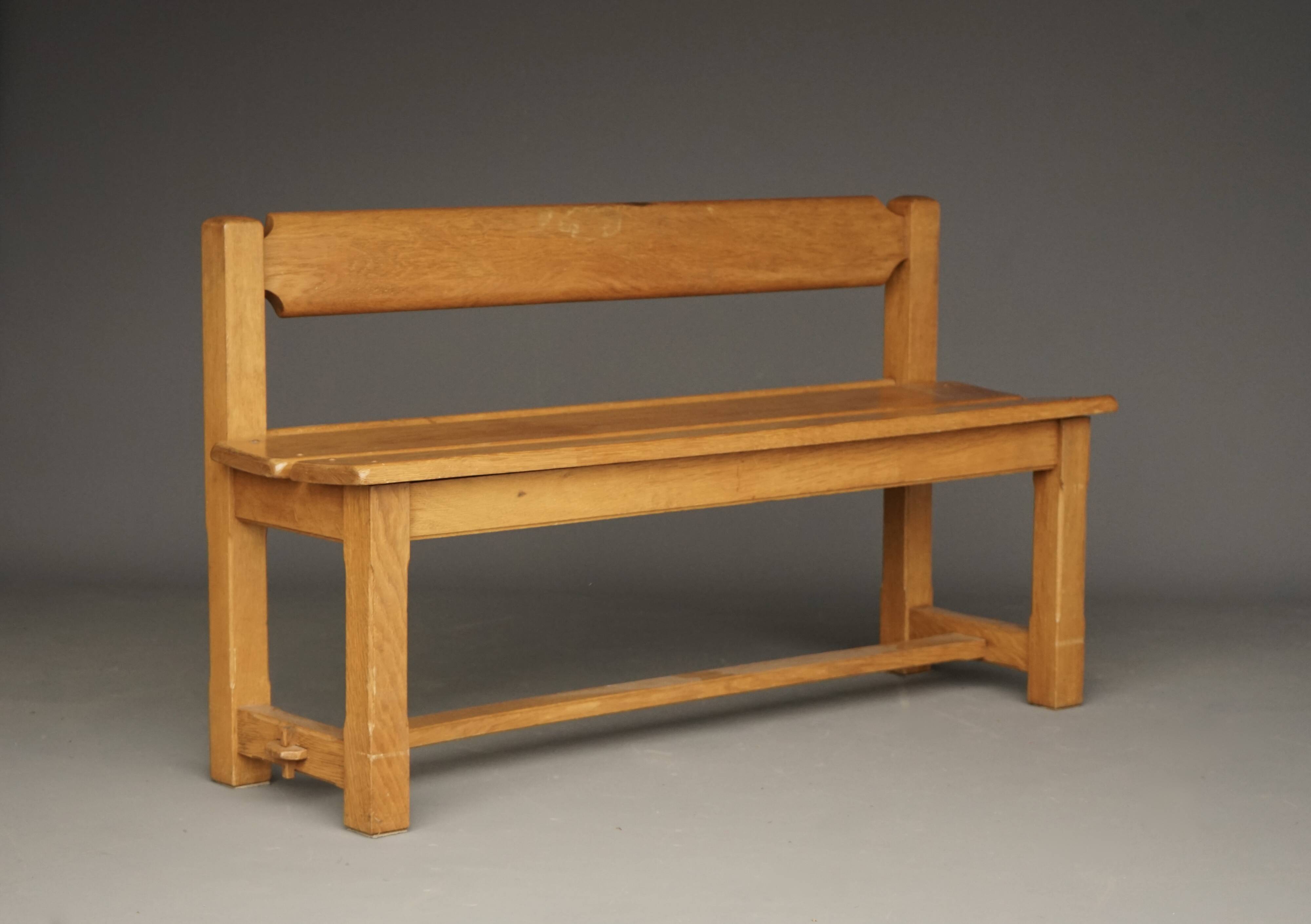 Vintage Rustic Wooden Oak Bench