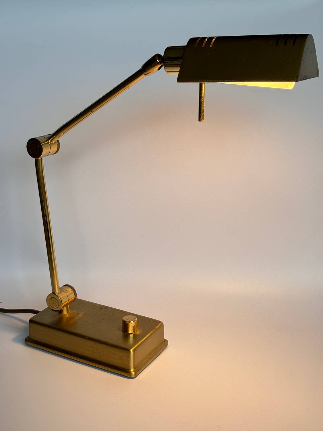 Vintage brass table lamp, Holtkötter Germany
