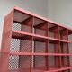 Red Tolix industrial style postal sorting locker
