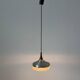 Crystal glass ceiling light with a metal frame and wood details, 1960s, Germany.