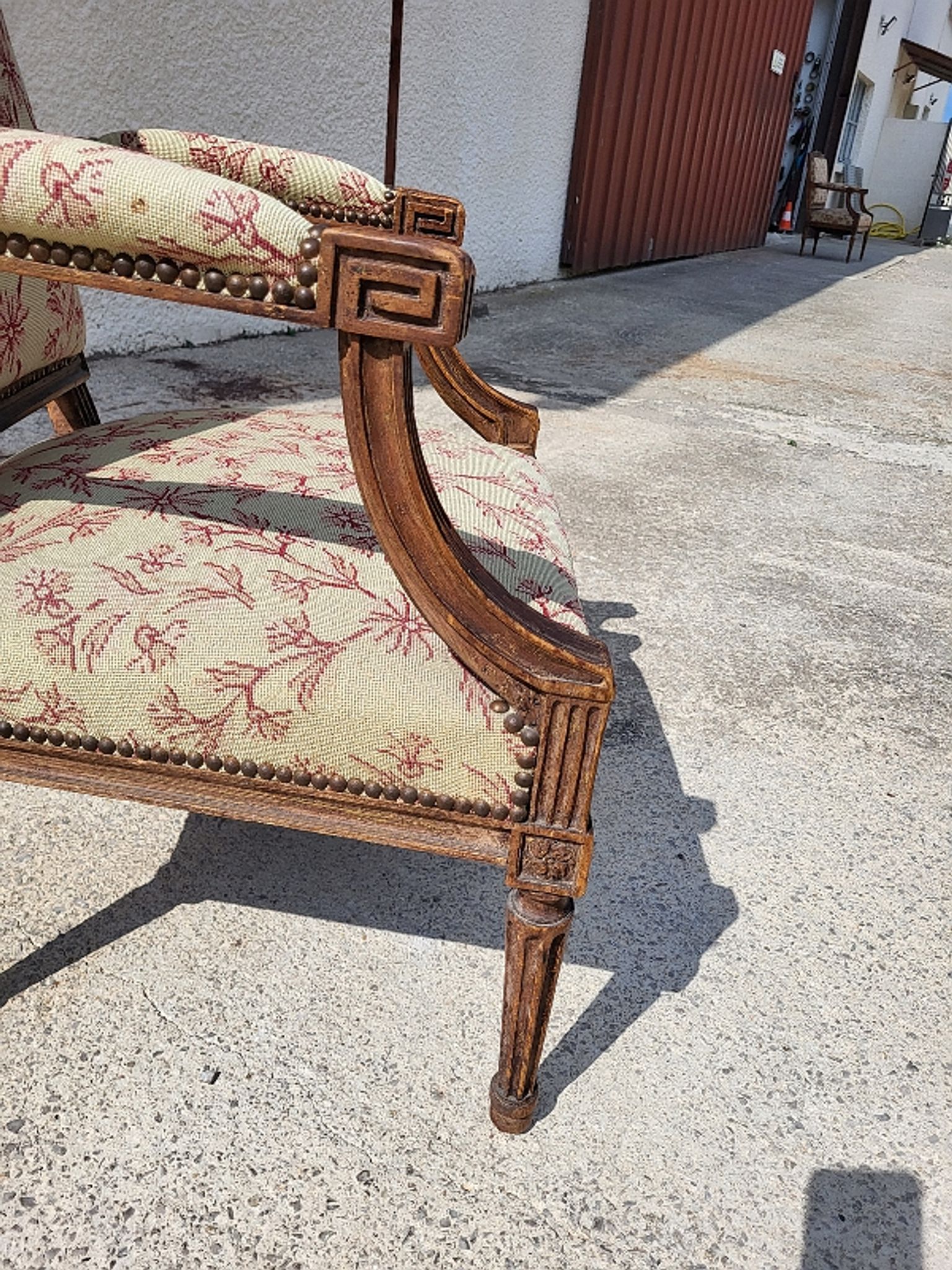 Armchair Louis XVI walnut of the XIXth century