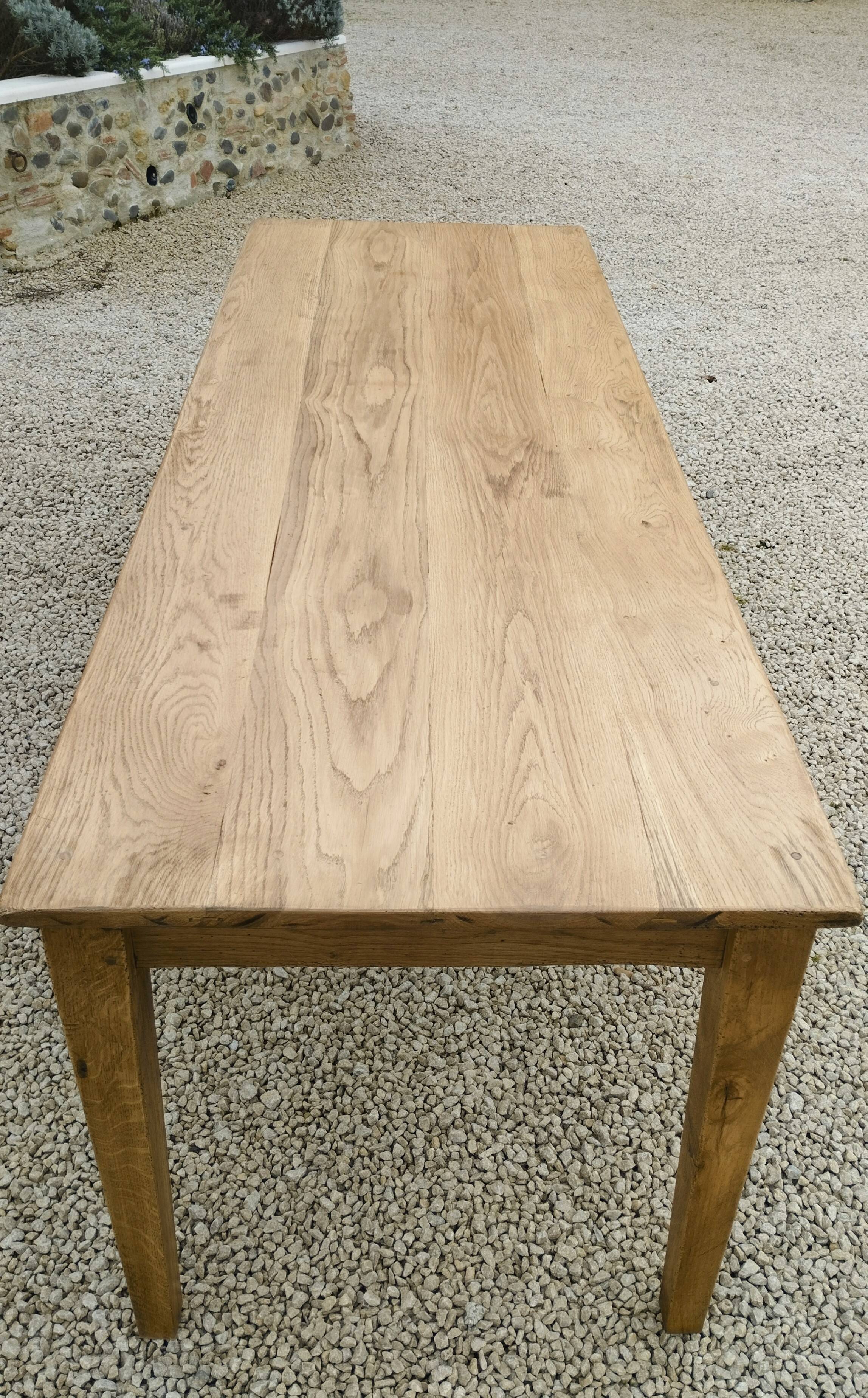 Solid oak farmhouse table 220cm x 75cm