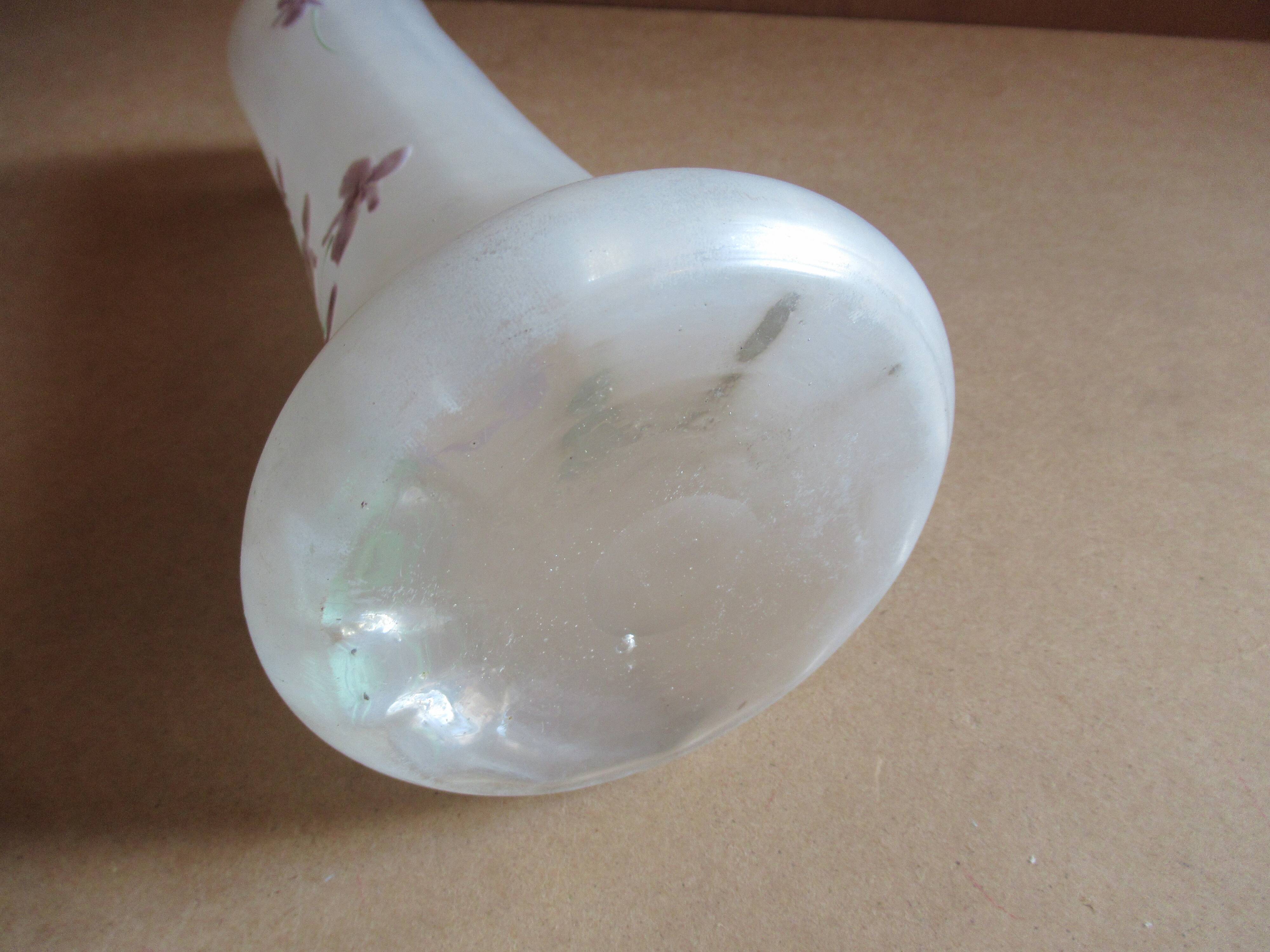 Vase françois théodore legras model lamartine art nouveau glass 25cm