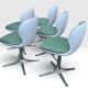 5 chaises Space Age Stoll Giroflex 7054