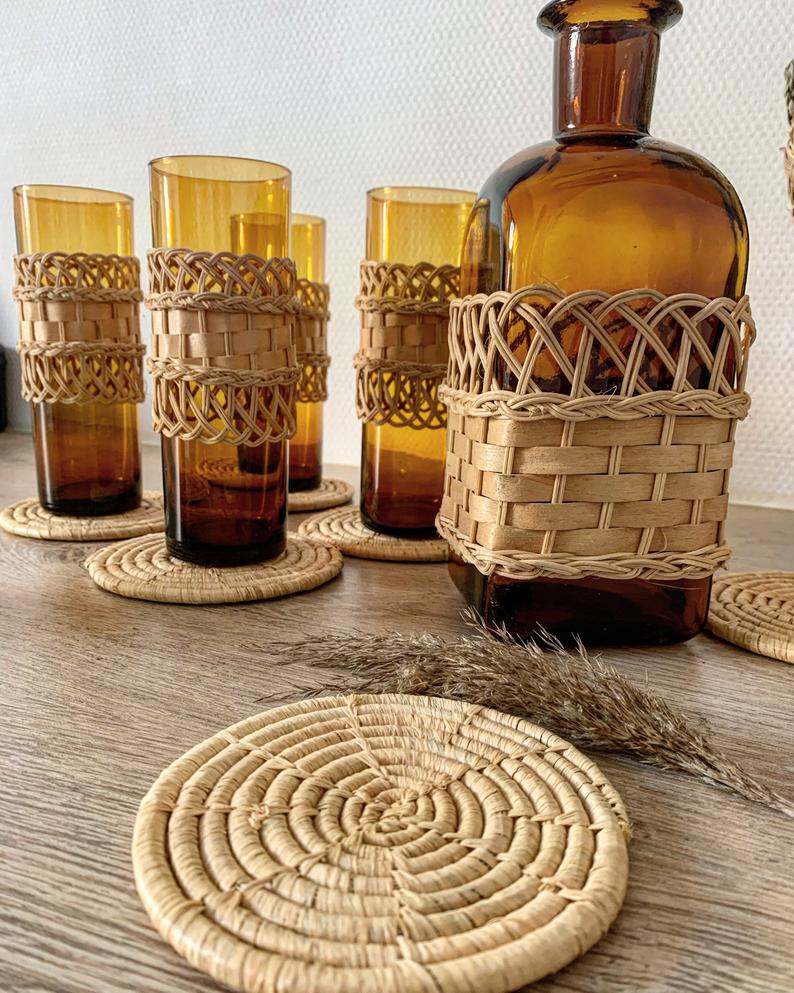 Vintage glass/carafe service