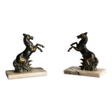 Pair of gilded metal bookends