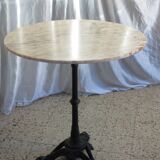 Bistro table with a marble top