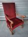Authentic large antique armchair in the Louis XIII style "sheep's bone"