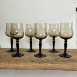 6 petits verres à pied fumés luminarc