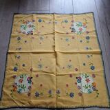 Small antique embroidered tea tablecloth