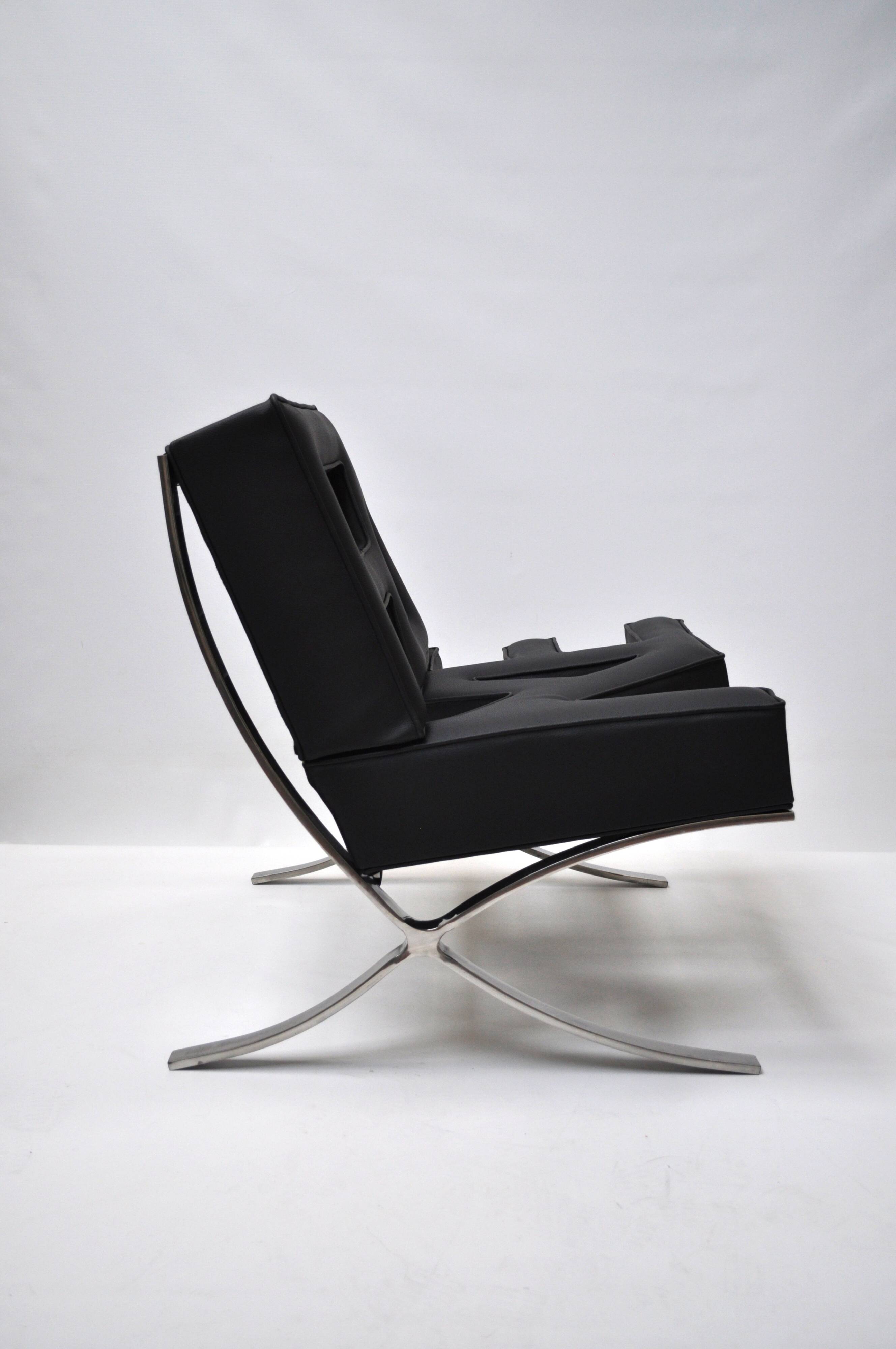 Chaise longue de style Barcelone — pièce sculpturale d'exception